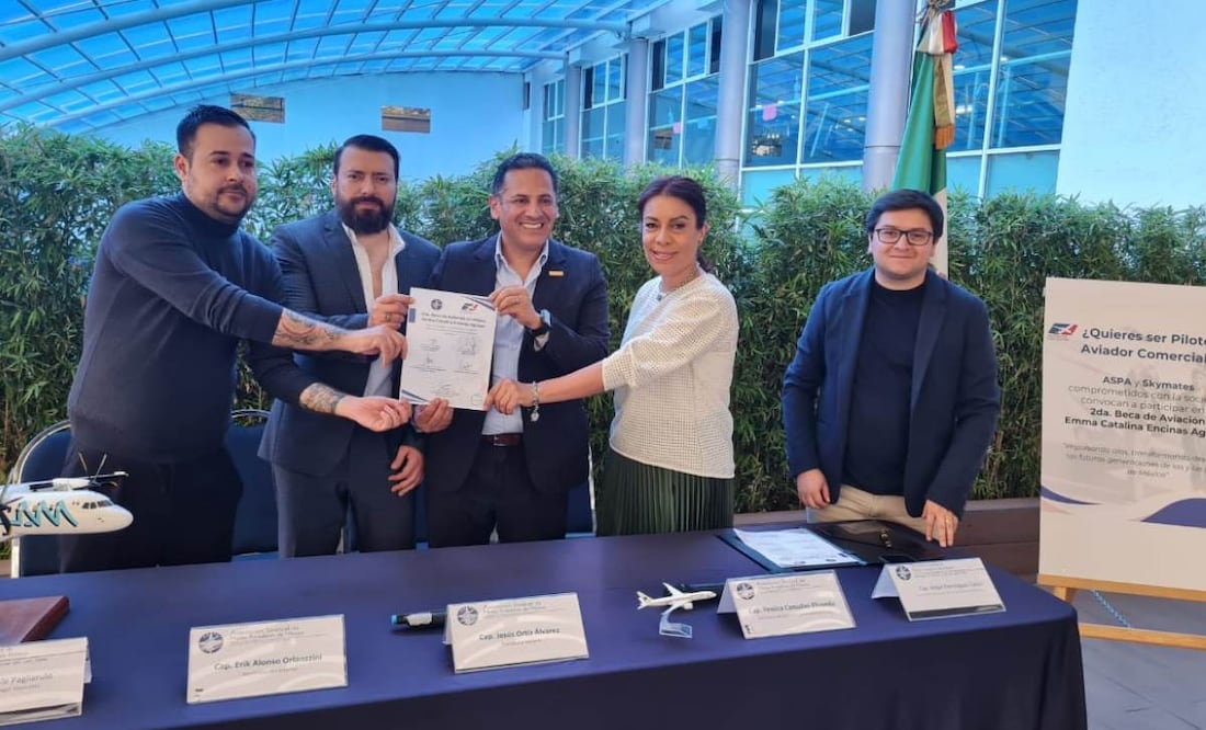 ASPA y Skymates lanzan segunda beca en aviación “Emma Catalina Encinas Aguayo". (09/04/25) Foto: Especial