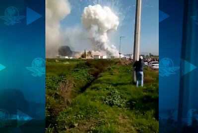 Captan momento de la explosión de un polvorín en Tultepec