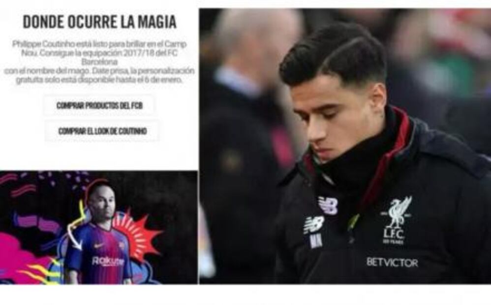 Por error, anuncian a Coutinho en Barcelona