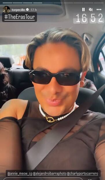 Ricardo Peralta rumbo al concierto de Taylor Swift.