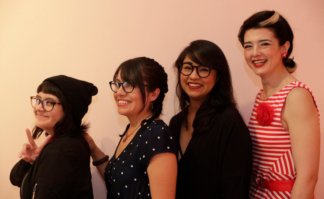 Siamés Escalante, María Lumbreras, María Conejo y Lady Love (izq-der) son ilustradoras mexicanas cuya obra formará parte de "Mira, Guapa. Colectiva de ilustradoras mexicanas". 