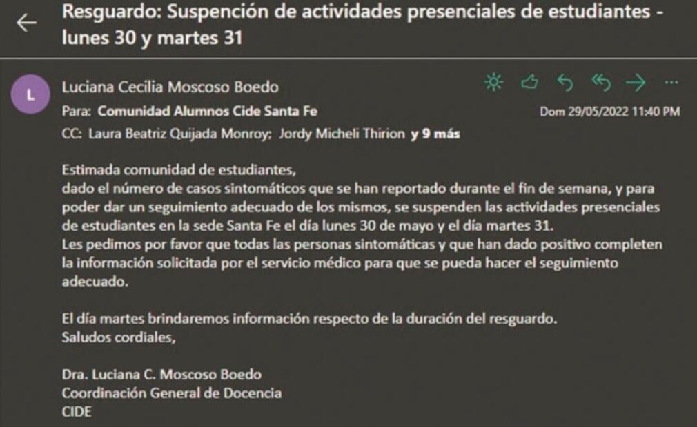 “Por Covid” impiden a alumnos del CIDE presenciar un foro