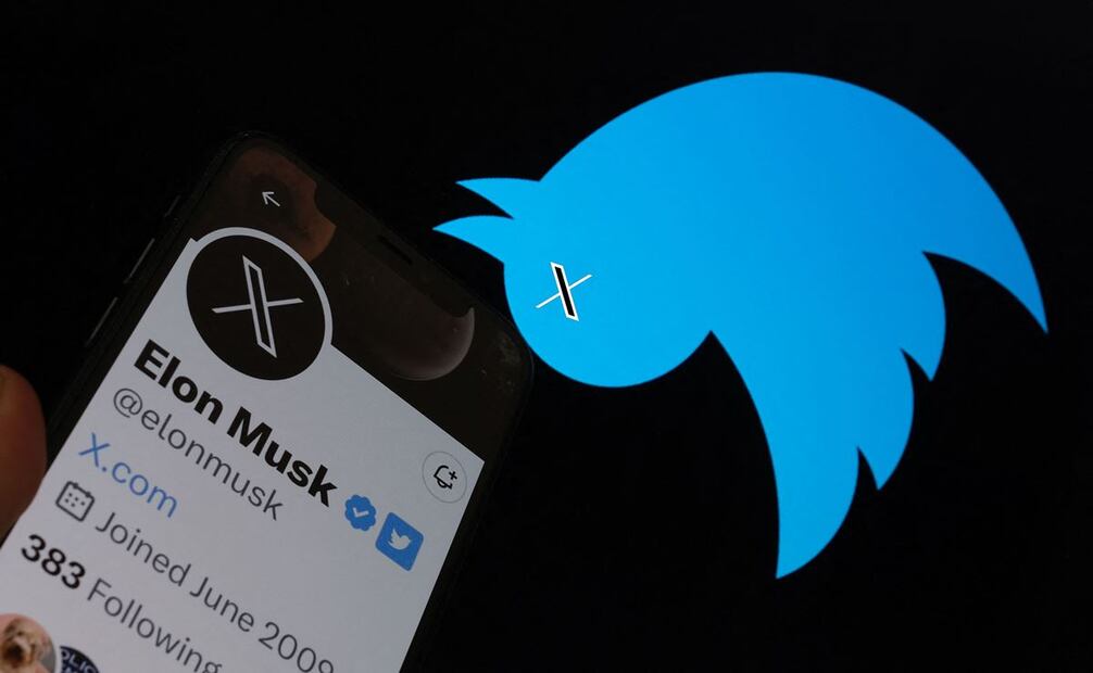 Twitter cambia logo a X. Foto: AFP