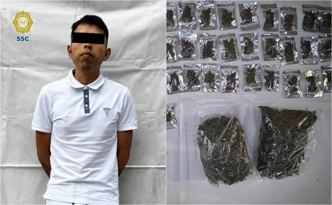 Detienen a tres miembros de la Unión Tepito por ataque armado y extorsión cerca de la Alameda Central. Foto: Esoecial