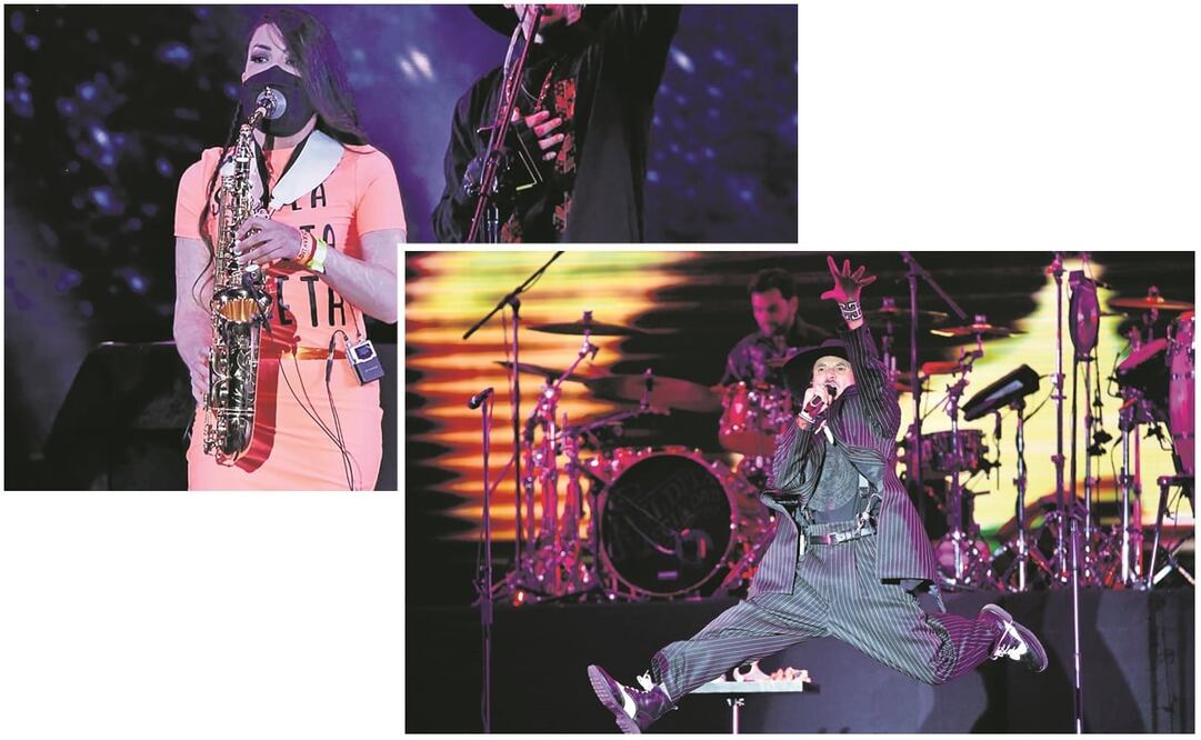 “Roco” hizo dueto con la saxofonista Malena Ríos, quien también tocó al final “Kumbala”. Foto: Ivonne Rodríguez e Germán Espinosa/ EL UNIVERSAL
