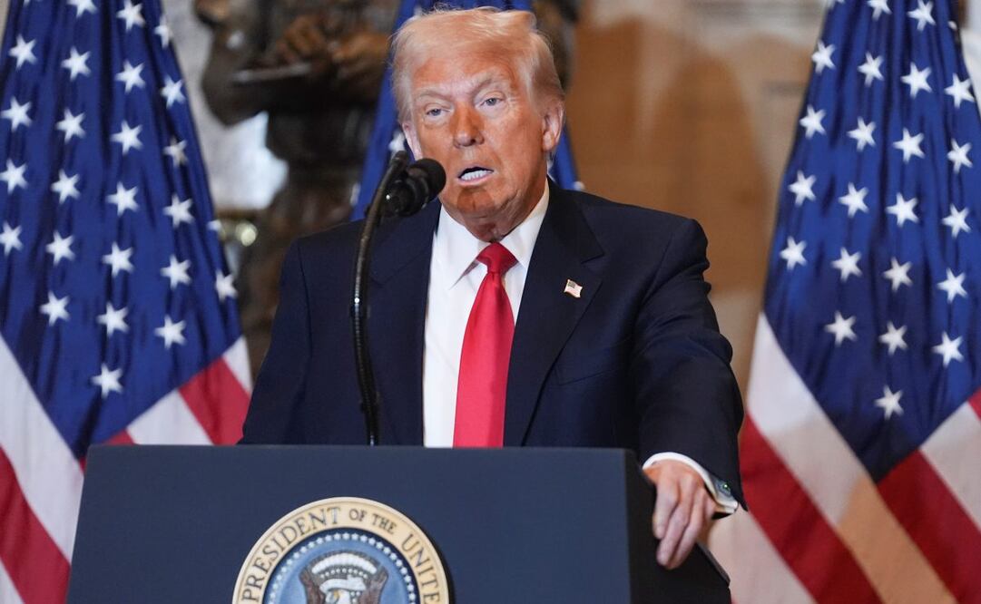 El presidente Donald Trump asiste al Desayuno Nacional de Oración en el Capitolio, el jueves 6 de febrero de 2025, en Washington. Foto: AP