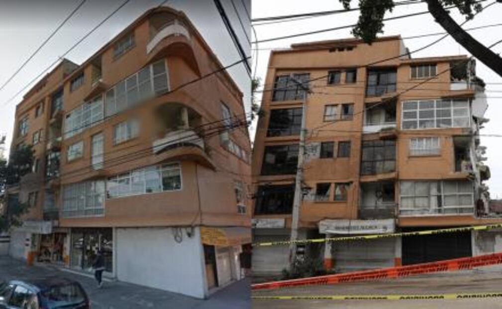 Edificios dañados por el sismo del 19-S; antes y después