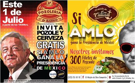 Restaurantes prometen comida gratis si gana AMLO