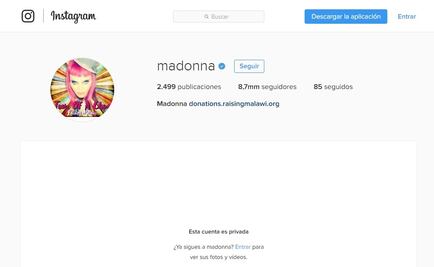 Madonna hace privada su cuenta en Instagram
