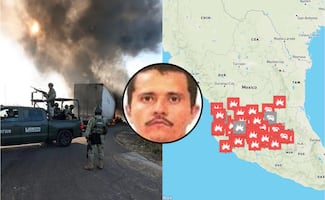 Mapa en tiempo real muestra bloqueos en México tras muerte de “El Mencho”, líder del CJNG; así lo puedes consultar