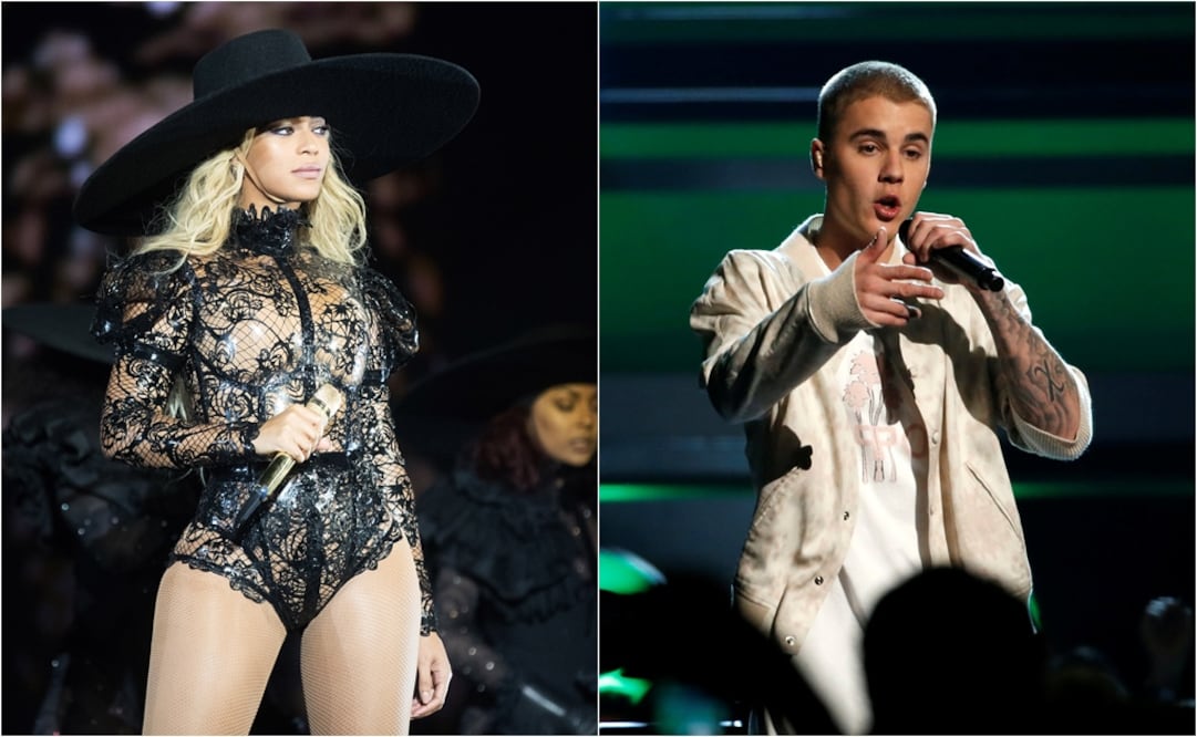 Beyoncé y Justin Bieber son los máximos nominados Foto: AP y Reuters