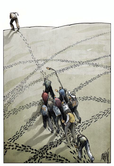 Los periodistas y el Presidente