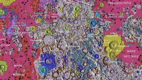 Lo que revela el primer mapa geológico de la Luna