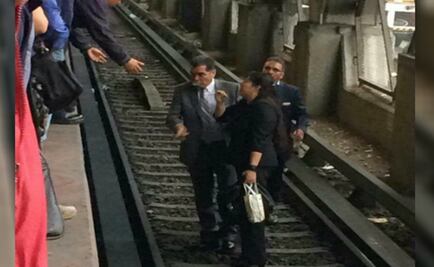 Hombre arroja a mujer a vías de Metro Constitución