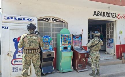 Marina va por “Habichuelas”; asegura 39 máquinas tragamonedas en Nayarit