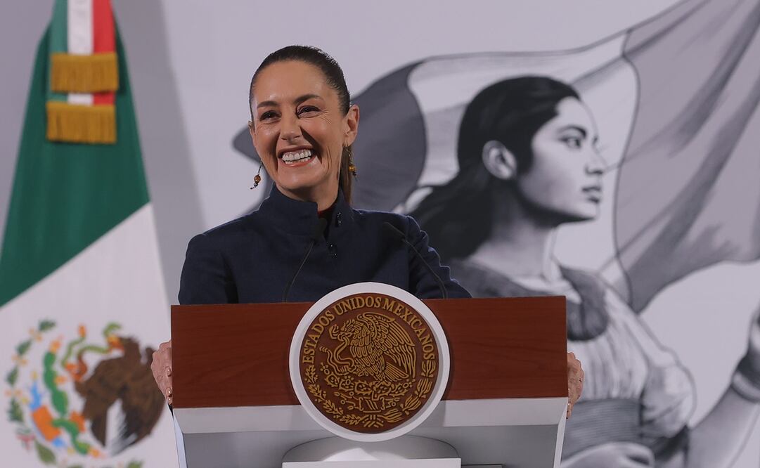 Conferencia de prensa de la presidenta Claudia Sheinbaum en el Palacio Nacional. Foto: Gabriel Pano / EL UNIVERSAL