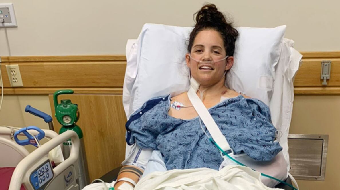 Ashley Piccirilli trabajaba en una construcción en Northampton cuando se le vino una pared de tierra encima. FOTO:
BAYSTATE MEDICAL CENTER