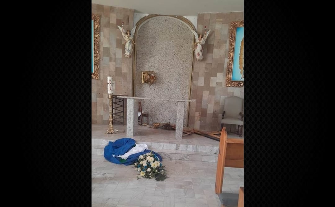 Profanan templo en El Pescadero; rompen imágenes religiosas y causan indignación en la comunidad. Foto: Especial