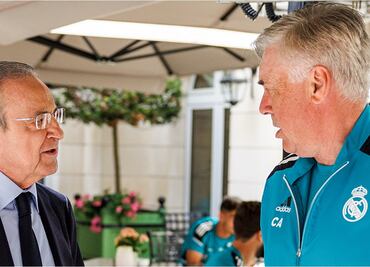 Florentino Pérez visitó al Real Madrid previo a la final de la Champions League