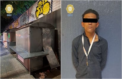 Cuchillos, palas de cocina y tortillera, el botín de ladrón detenido en la Cuauhtémoc