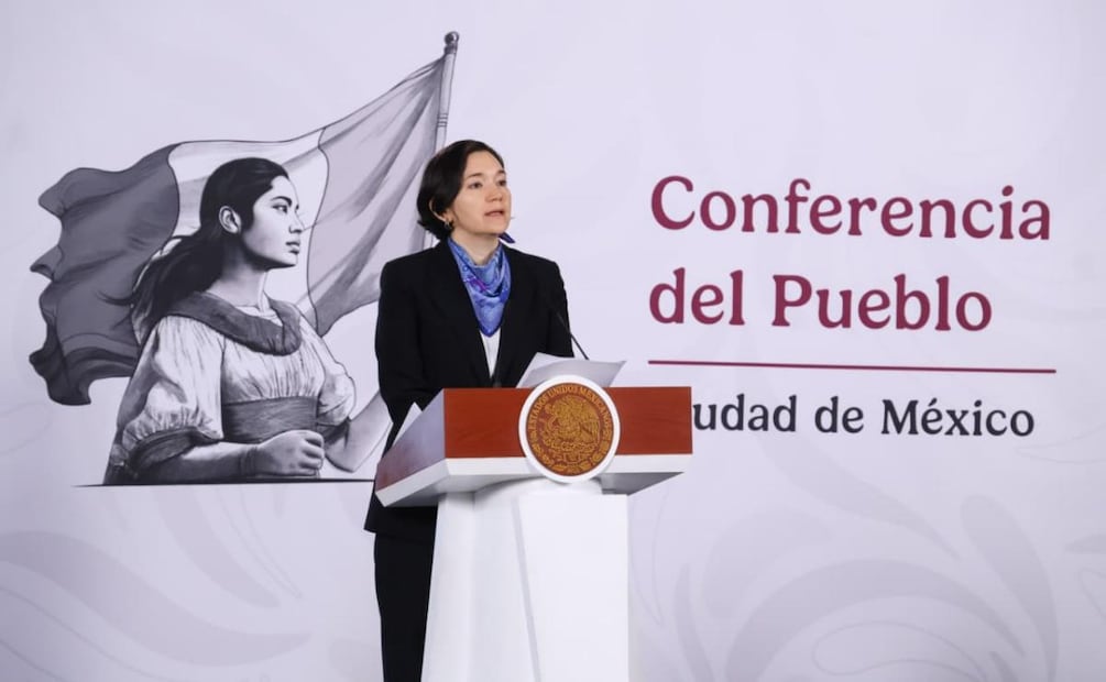 Marcela Figueroa, titular del Secretariado Ejecutivo del Sistema Nacional de Seguridad Pública durante la conferencia de prensa de la presidenta Claudia Sheinbaum (16/06/2026). Foto: Karla Guerrero  / EL UNIVERSAL