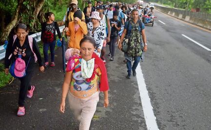 CNDH monitorea caravana migrante que se dirige a la CDMX; atienden alimentación, salud y orientación jurídica