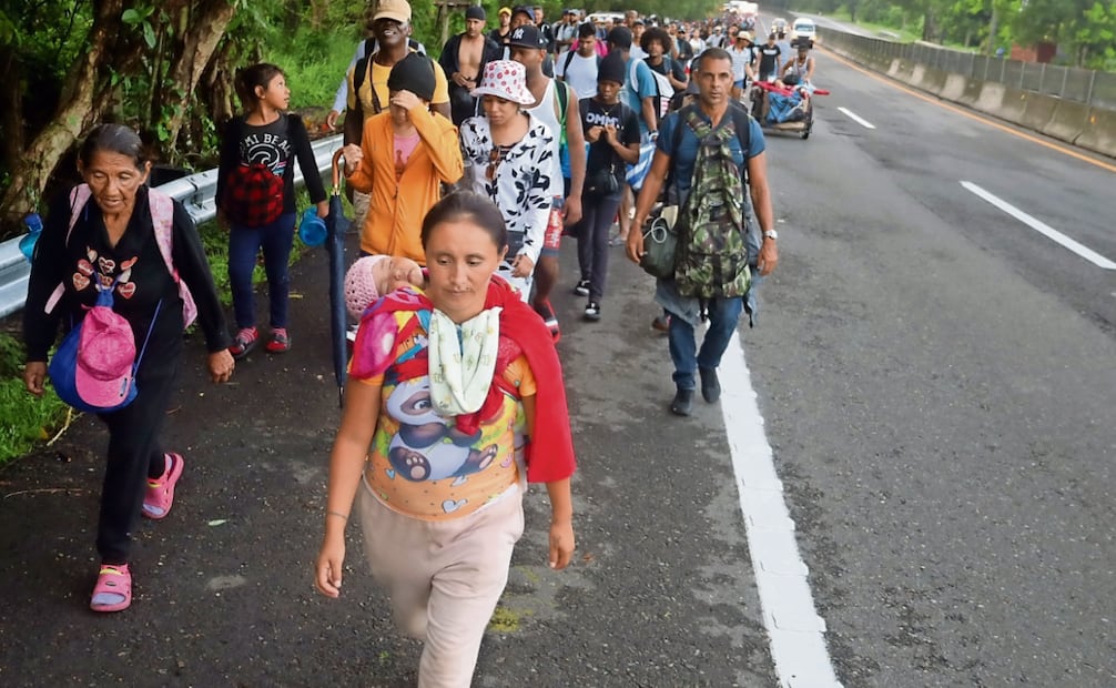 Caravana migrante rumbo a EU. Foto: María de Jesús Peters / EL UNIVERSAL