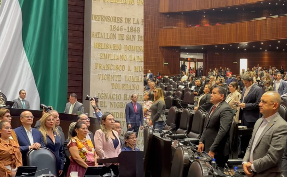 Diputados guardan minuto de silencio por joven asesinado en partido Chivas y Atlas (28/10/2025). Foto: Especial