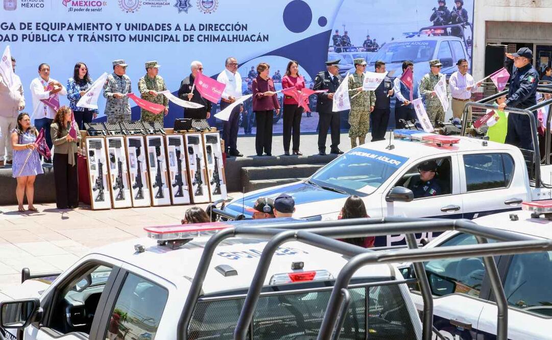 Entregan 20 nuevas patrullas para reforzar seguridad en Edomex (04/08/2025). Foto: Especial