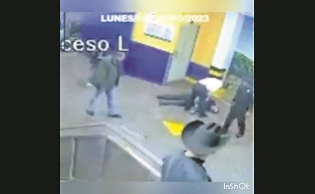 En las imágenes del día del homicidio se observa a El Chiquilín y a un policía del Cusaem, mientras la víctima se encuentra en el piso. Foto: Archivo/ EL UNIVERSAL