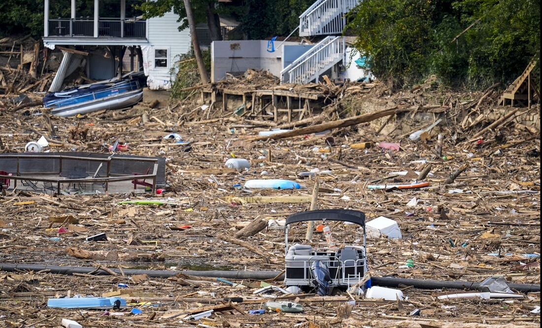 El pasado 26 de septiembre entró por el noroeste de Florida el huracán Helene, de categoría 4, que dejó una senda de destrucción por seis estados del sureste de EU y acabó con la vida de unas 230 personas. Foto: AP