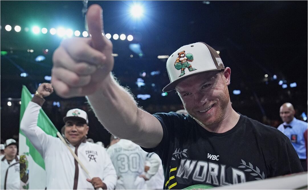 Canelo Álvarez en su último combate; el sábado volverá al cuadrilátero. FOTO: AP