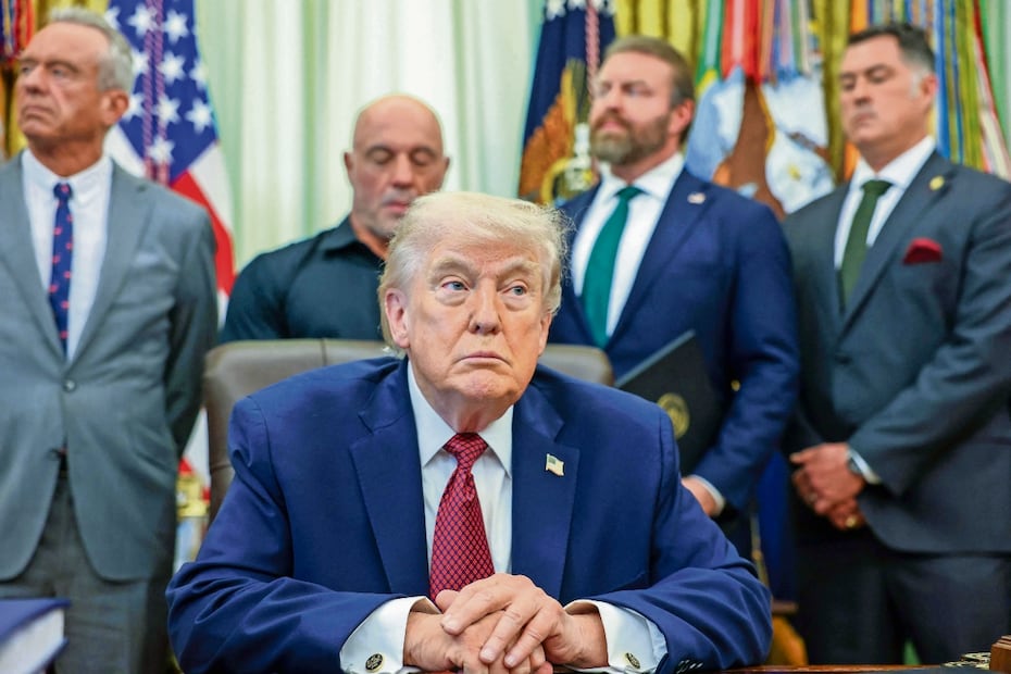 El presidente de EU, Donald Trump, durante un evento en la Casa Blanca. Foto: AFP