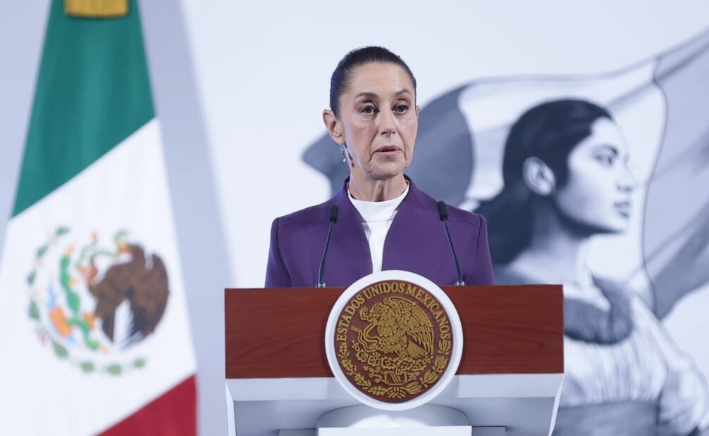 Al destacar acciones de México contra la delincuencia como detenciones, incautaciones, reducción de homicidios y la entrega de 29 capos a Estados Unidos, Sheinbaum Pardo enfatizó: “No hay motivo, razón ni justificación que soporte esta decisión que afectará a nuestros pueblos y naciones”. Foto: Fernanda Rojas/