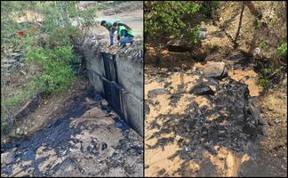 Autoridades exigen a Pemex que limpie y remedie contaminación de combustóleo en arroyos y suelos en Salina Cruz; presentan demanda 