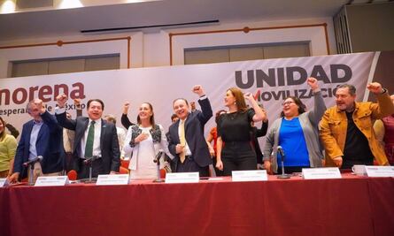 Ante Sheinbaum, aspirantes de Morena se comprometen a respetar resultados de encuestas en las 9 entidades en disputa