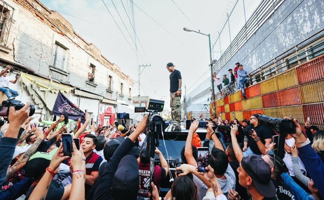 Ozuna hizo un recorrido por Tepito. Foto: Vía Instagram del cantante.