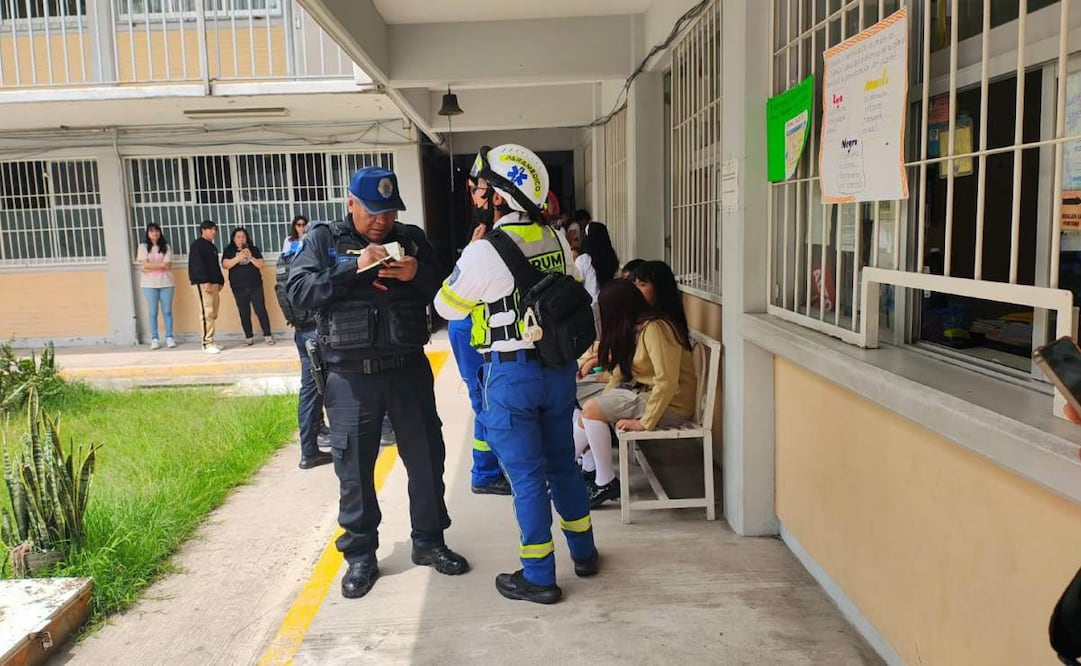 Abejas pican a 14 alumnos en secundaria de Coyoacán; bomberos y Protección Civil atienden la emergencia.
Foto: Especial.