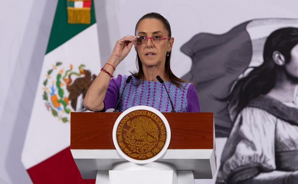 Presidenta Claudia Sheinbaum durante su conferencia de prensa desde Palacio Nacional (30/04/2026). Foto: Hugo Salvador / EL UNIVERSAL
