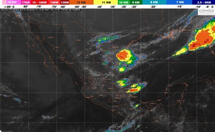 Frente frio 43 ocasionará tormentas en estados del centro, oriente y sur