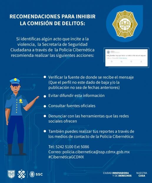 Así puedes denunciar las convocatorias para saqueos 