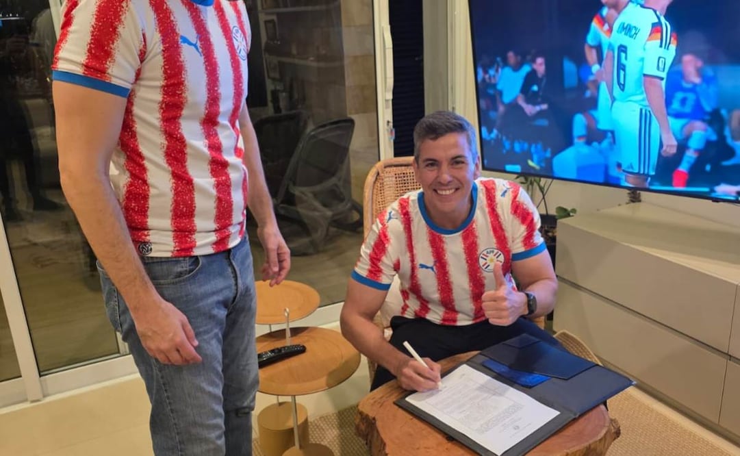 El presidente celebró la eliminación de Alemania y el pase de la Albirroja a la siguiente ronda. (29/06/26) Foto: X @SantiPenap
