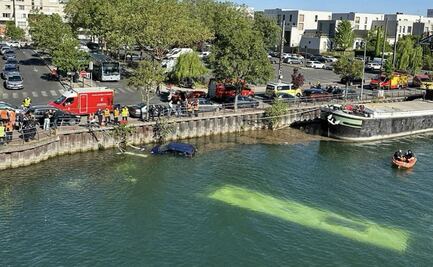 Autobús cae al río Sena cerca de París; rescatan con vida a 4 personas