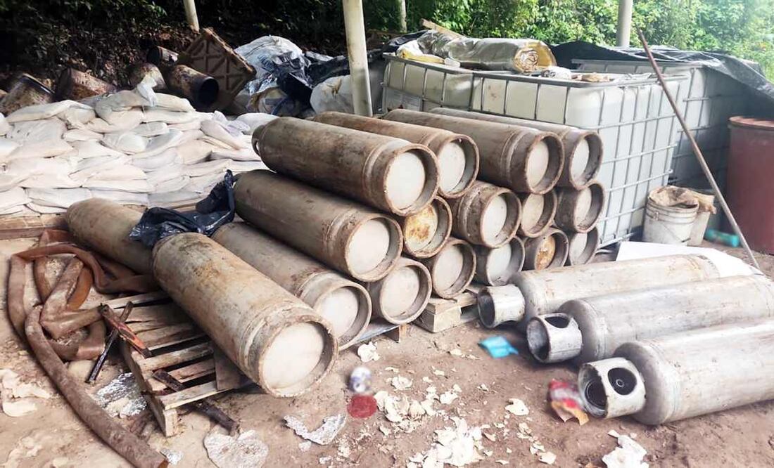 FGR aseguró aproximadamente 900 kilogramos de metanfetamina en Chiapas. Foto: Especial.