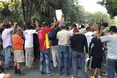 "¡Sin buses no nos vamos de México!", gritaron migrantes ante la ONU