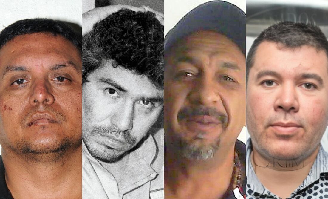 Miguel Ángel Treviño, "Z-40"; Rafael Caro Quintero; Servando Gómez Martínez, "La Tuta"; Abigael Gonzalez Valencia, "El Cuini, son de los narco enviados de México a EU Foto: Archivo/EL UNIVERSAL