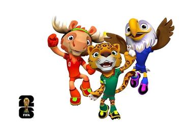 FIFA presenta a Clutch, Maple y Zayu, las mascotas oficiales de la Copa Mundial 2026