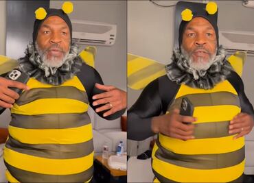 Mike Tyson rompe las redes disfrazado de abeja y con un peculiar baile