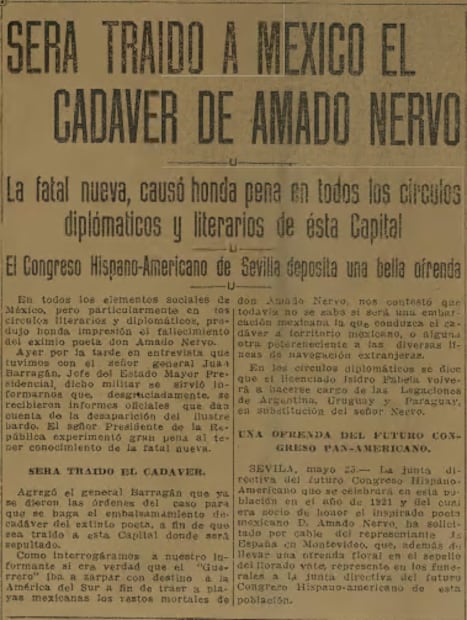Amado Nervo, el poeta mexicano que enlutó a América Latina con su muerte
