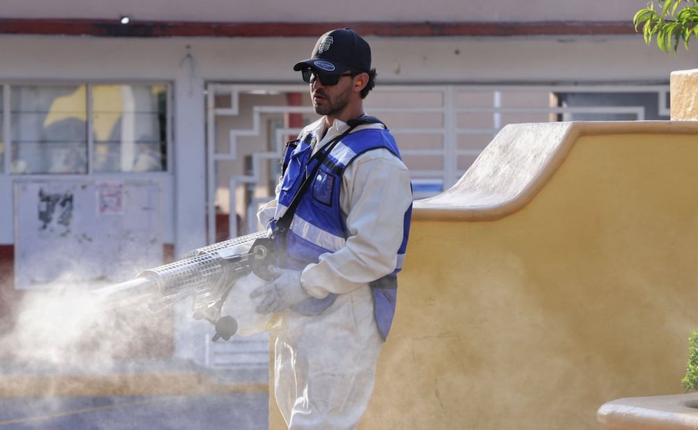 Comienzo de la fumigación en la Presa Endhó por la presencia de mosquito Culex. Foto: Fernanda Rojas / EL UNIVERSAL